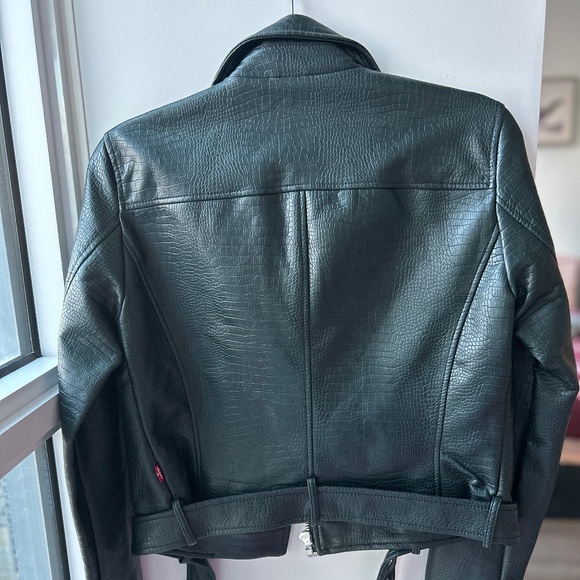 (SOLD) Levis Croc Moto Leather Jacket - Picture 2 of 6